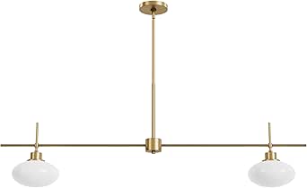 Hunter Getty Jasmine Roth 2 Light Large 52 Inch Linear Luxe Gold - Cased White