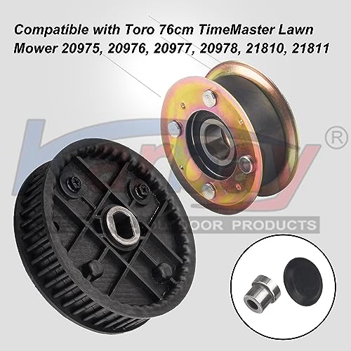 Karbay 131-4529 Pulley Kit with 120-3335 Belt &121-9100 Sprocket for Toro 30\" Time Master for Exmark Commercial 30\" Walk-Behind ECS180CKA30000, Replaces 120-1920 125-2532. - Thumbnail 4