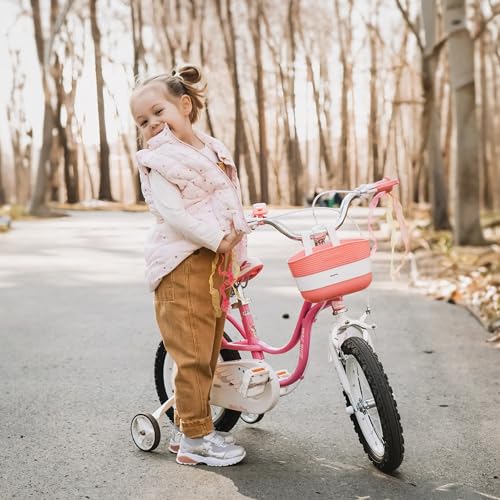 Image of Royalbaby Princess Girls Kids Bike 12 14 16 18 20 Inch Children Bicycle with Basket for Age 3-12 Years