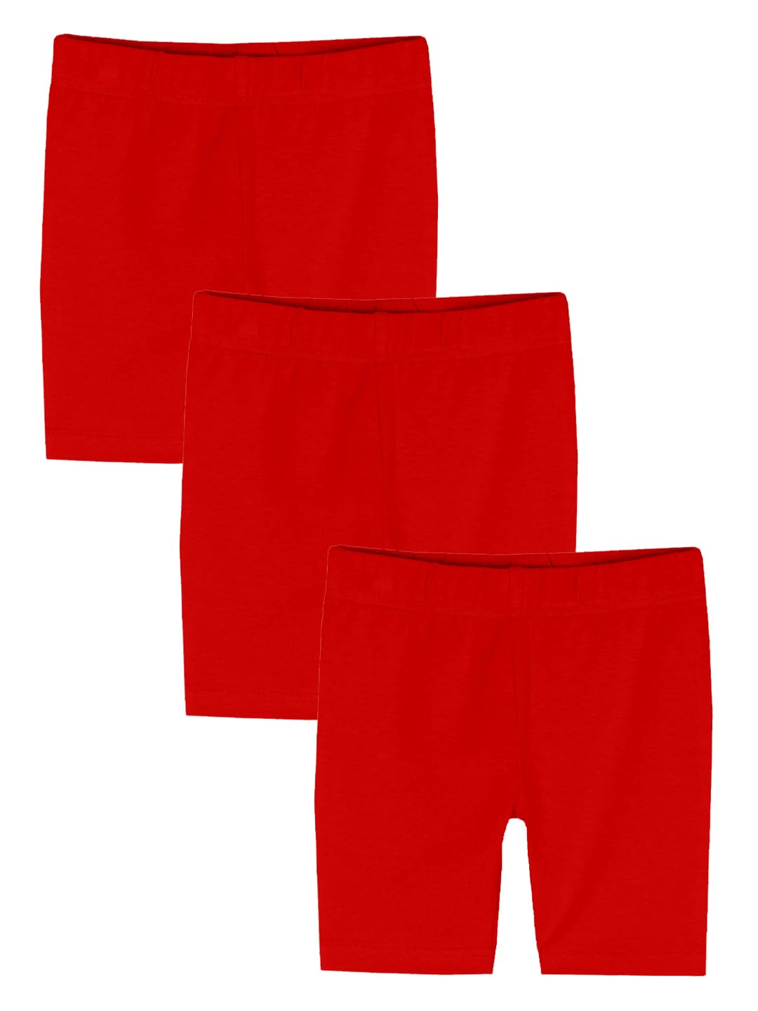 KiddoPanti Girls Solid Cycling Shorts Pack of 3 | Soft & Stretchy Cotton Spandex | Comfortable Fit with Elastic Waistband | Half Tights Length Girls Inner Cycling Shorts-picture-15