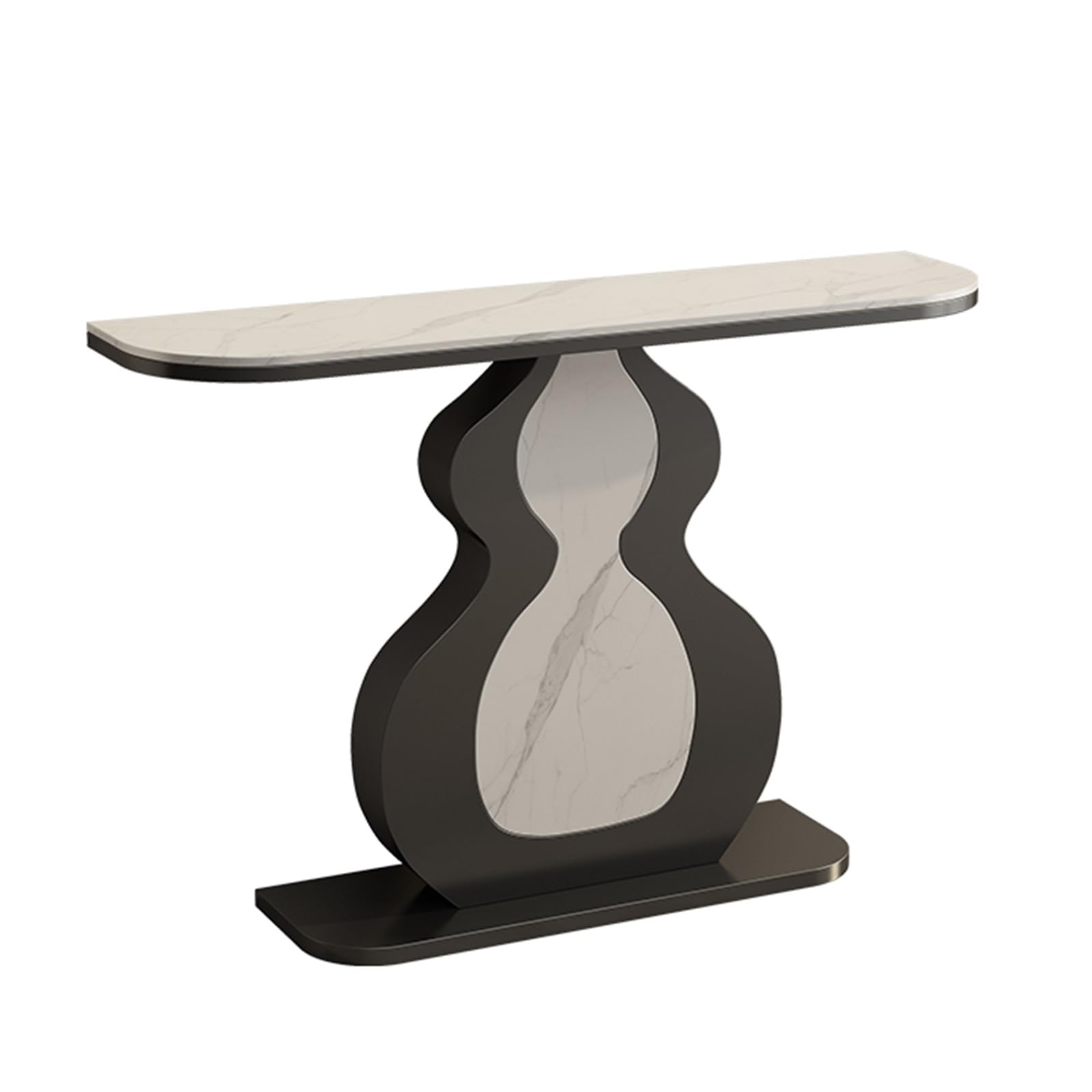- Modern Console Tables,31.5" Height Entryway Table,Sofa Table Behind Couch,Long Accent Foyer Tables Entryway Furniture for Living Room, Hallway, Foyer(Black+White,100cm/39.4in)