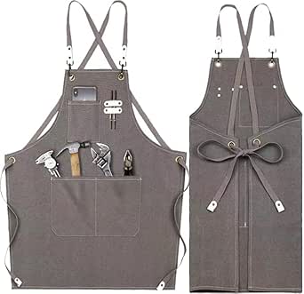 Kochschürze Mit Taschen Einfache Kochschürze Mit Fronttaschen – Praktisch Für Küche, Grillen & Metzger Grill Schürze Volle Abdeckung