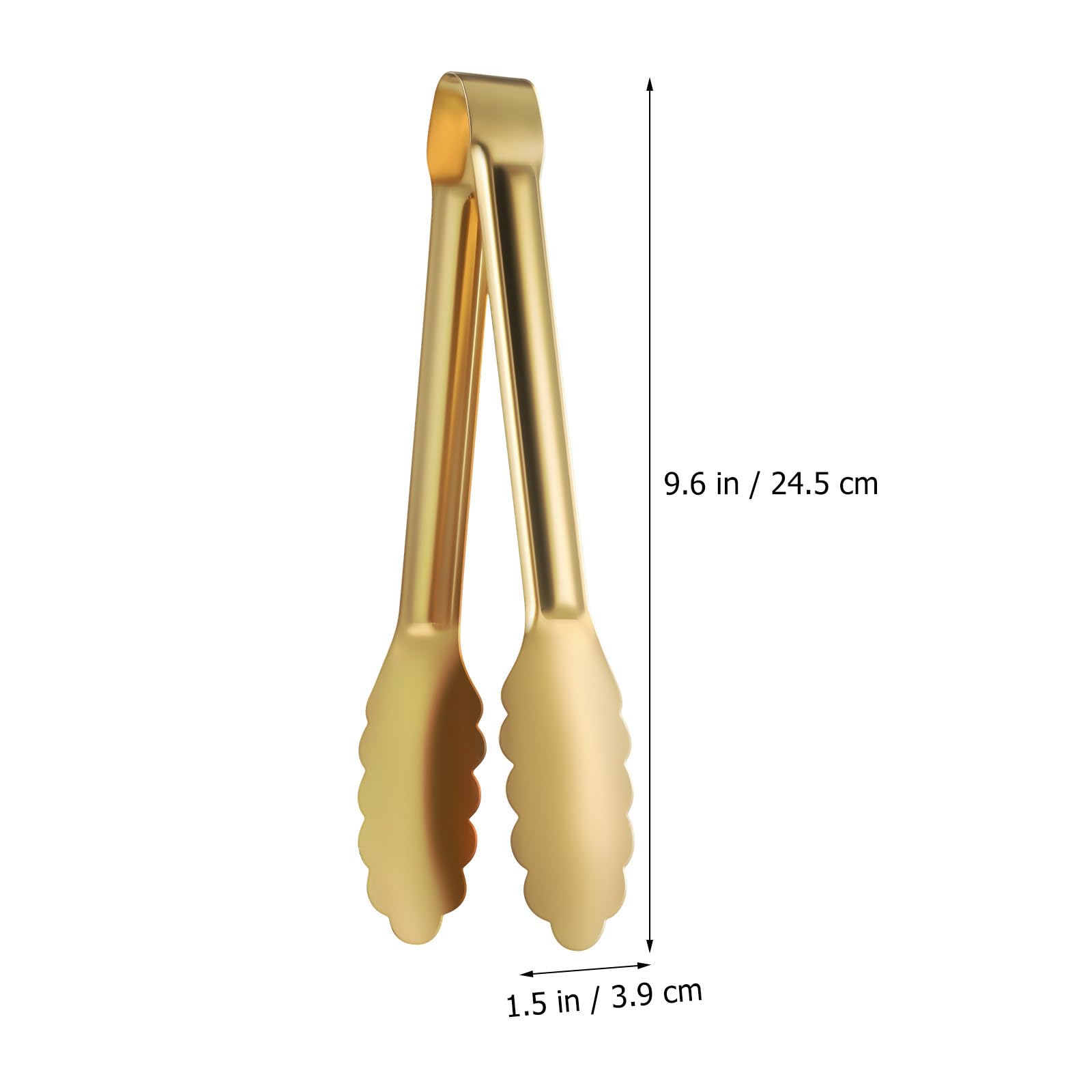 IMIKEYA Pinze da Portata in Acciaio Inox 201 Dorate 23 Cm Clip a Fiore di Prugno Antiscivolo, Utensili per Barbecue, Buffet e Servizi Cucina per Feste e Ristorazione
