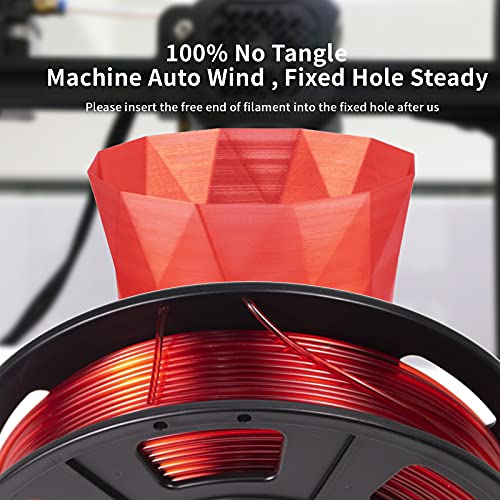 Image of IEMAI Clear PETG Filament 1.75mm Bundle, Multicolor High Light Transmittance 3D Printer Filament Orange /Blue /Green /Red, 250g x 4 Spools, Supports Fast Printing Up to 600mm /s