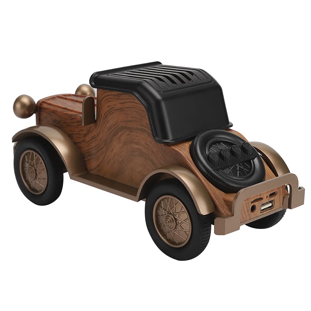 WISENOVO Altoparlante Bluetooth Senza Fili per Auto D'epoca Elegante Cassa di Risonanza Domestica per gli Amanti del retrò, Plastica ABS