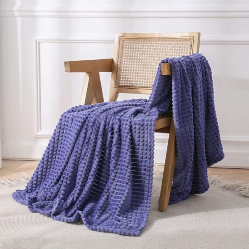 Simple&Opulence Very Peri Throw Blanket for Couch-Super Soft Fluffy Blankets for Women 50x70 Inches Cozy Lightweight Fleece Blanket for Home Decor