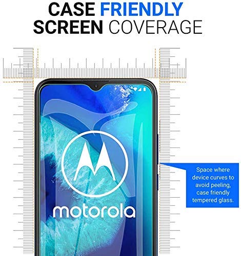 Image of Screen Protector for Motorola Moto G8 Power Lite (Black) Tempered Glass Edge-to-Edge 6D Screen Guard With Installation Kit