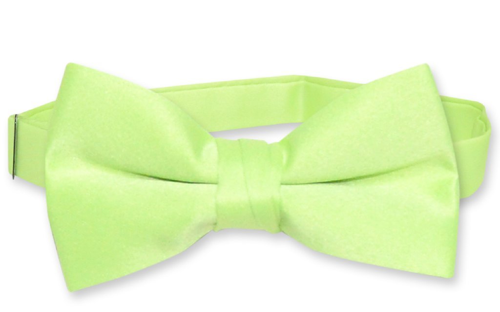 Vesuvio Napoli BOY'S BOWTIE Solid LIME GREEN Color Youth Bow Tie