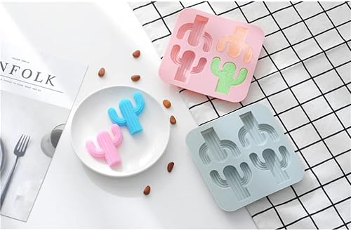 Miniatura 5 de Kichvoe Bandeja para cubitos de hielo de cactus, moldes de silicona para cactus, moldes temáticos del desierto del suroeste, caramelos de gelatina