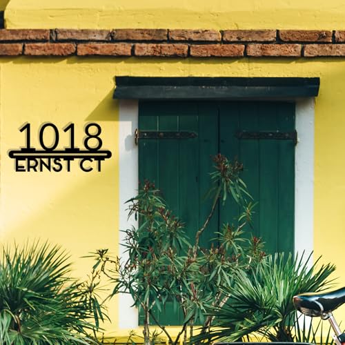 Image of Personalized House Number Custom Metal Address House Numbers Modern House Number Sign for Outside