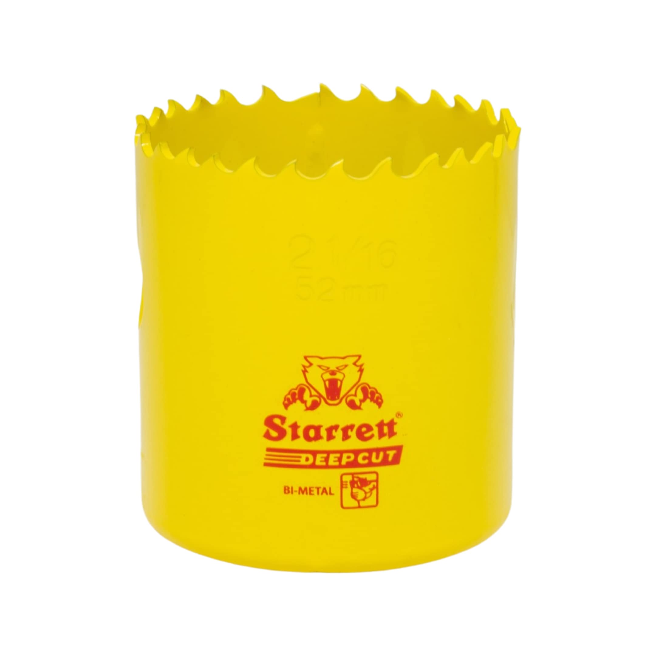 Starrett Deep Cut Hole Saw - DCH0216 Heavy Duty Bi-Metal with Extra Cobalt HSS Teeth - For Metals Wood Cast Iron Fibreglass Plastic Materials - 52mm