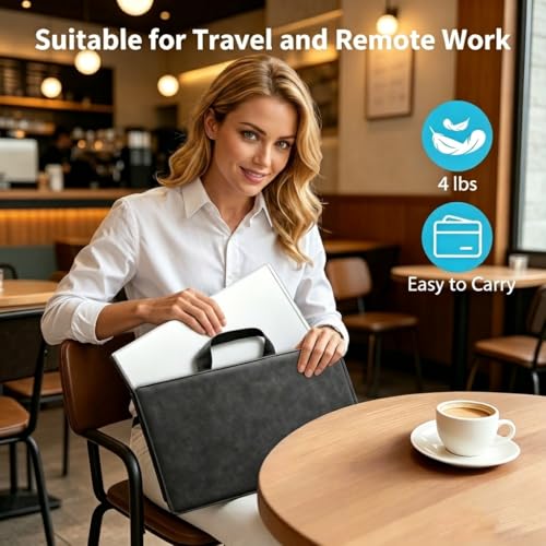 Image of Leudaich One Cable Laptop Screen Extender, 15.6 inch FHD 1080P IPS Portable Monitor, Ultra-Slim Travel Dual Monitor Fits 13-17 inch Laptops, Triple Monitor Compatible with Mac /Windows(Driver Required)