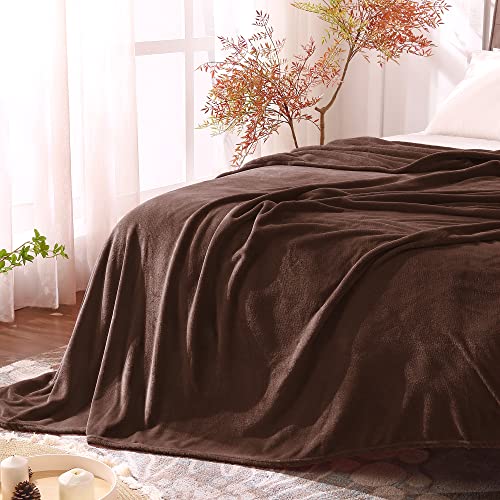 Bedelite Fleece Blanket Brown Throw Blankets For Couch & Bed, Plush Cozy Fuzzy Blanket 50" X 60", Super Soft & Warm Blankets For Fall And Winter #TOP22