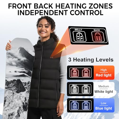 Todwarm M26 ELECTRIC VEST FOR WOMEN 15 Heated Zones Heated Vest For Women thumb #4