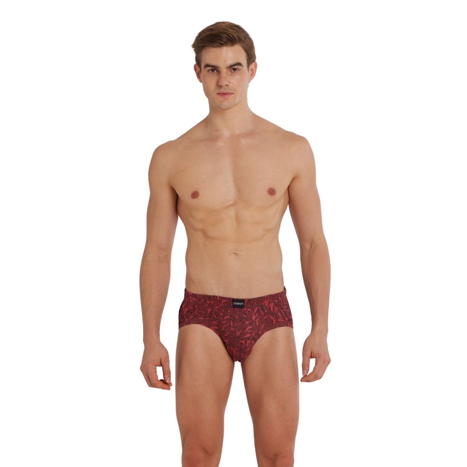 tessuti Men's Combed Cotton Printed Brief, Pack of 2 | Soft Cotton Stretch Fabric | Comfortable Fit Underwear for Men | Breathable Men’s Innerwear | S101 - Men's Brief-picture-26