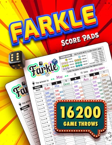 Farkle Score Pads: Large Print Farkle Score Sheets, Double Sided Non Perforated Scoring Book (A Great Dice Game Gift Idea) image 2