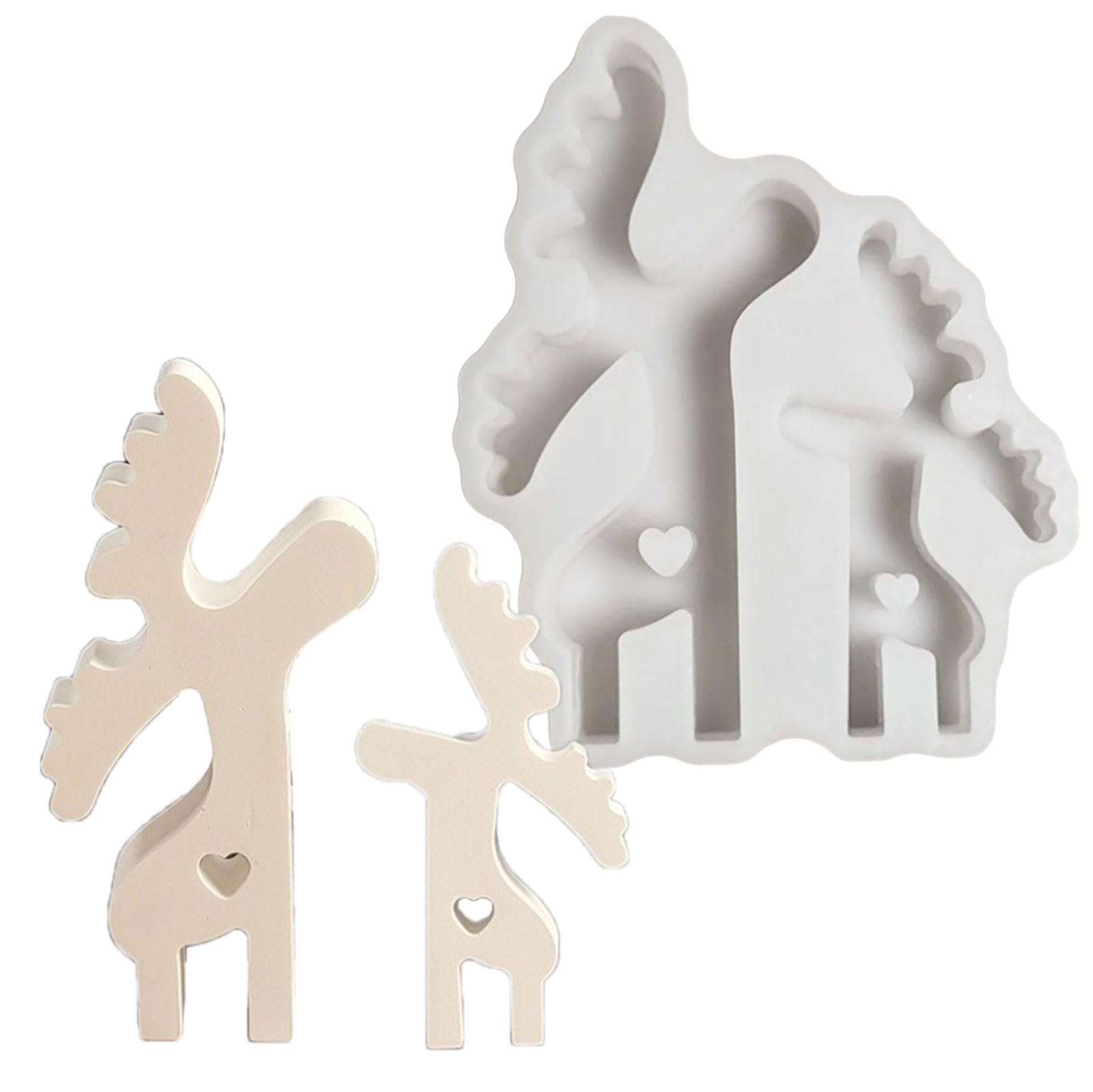 Xjdzineq Silicone Molds Christmas Elks Plasters Casting Ornament Making Plasters Silicone Christmas Elks