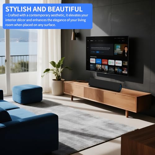 Image of Sound Bar for TV, Bluetooth Surround Sound System with 3D Home Theater Audio, RGB Colorful Lighting, ARC /Optical /AUX /USB Connectivity