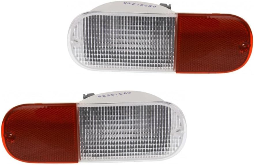 Carlights360 For Chrysler PT Cruiser 2001 02 03 04 2005 Tail Light Driver And Passenger Side | Pair | Rear | Inner | Excluded Bulbs | Clear & Red Lens | Replacement For CH2882101 | 5288752AD