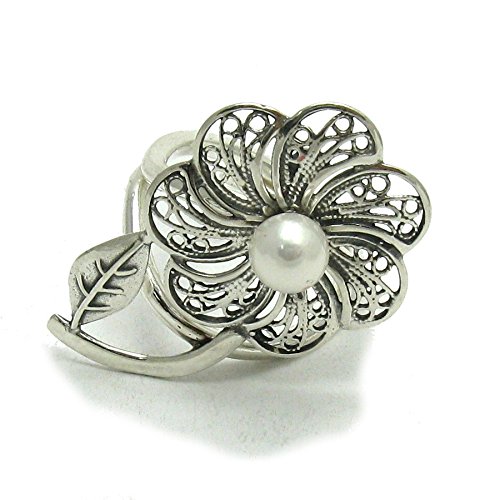 Bague argent 925 ajustable perle 6mm pour sublimer votre style quotidien