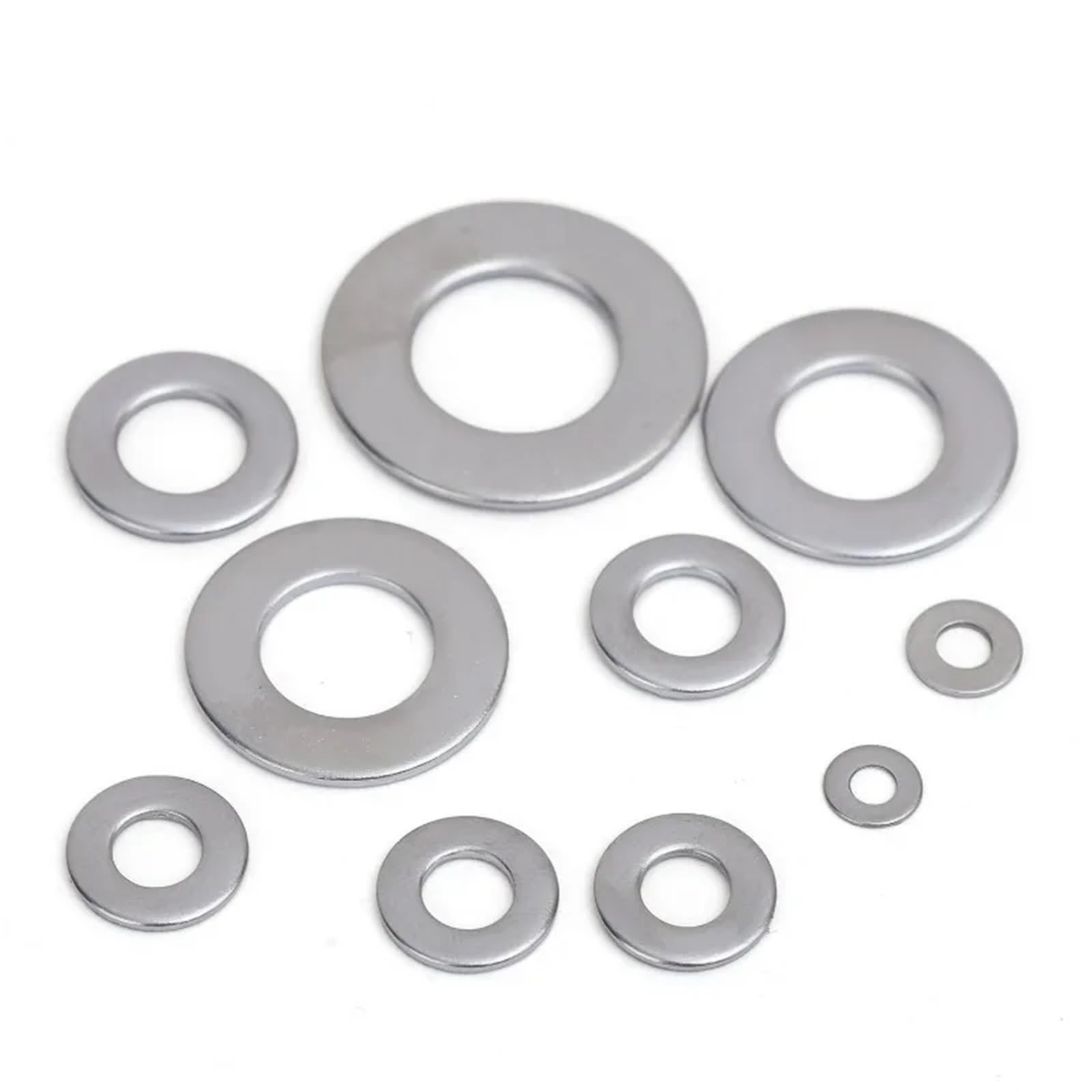 Arandelas Metalicas 225/1125 Uds 304 arandelas planas de acero inoxidable M2-M10 anillo de tornillo de Metal juntas lisas Kit surtido de Hardware de sujeción(675pcs(3 box))