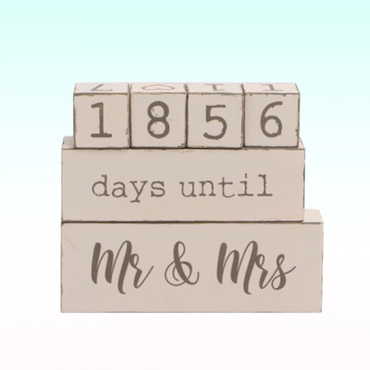 GALPADA Calendario da Tavolo per Conto alla Rovescia in Legno 6 Pezzi Design a Blocchi Matrimonio Decorazione per Scrivania Casa e Ufficio