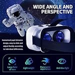 VR Headset for Cellphone, Virtual Reality 3D Glasses Headset, with Controller, with iPhone or Android Compatible 4.7-6.5 inch,for Movies & Mobile Games - Image 3