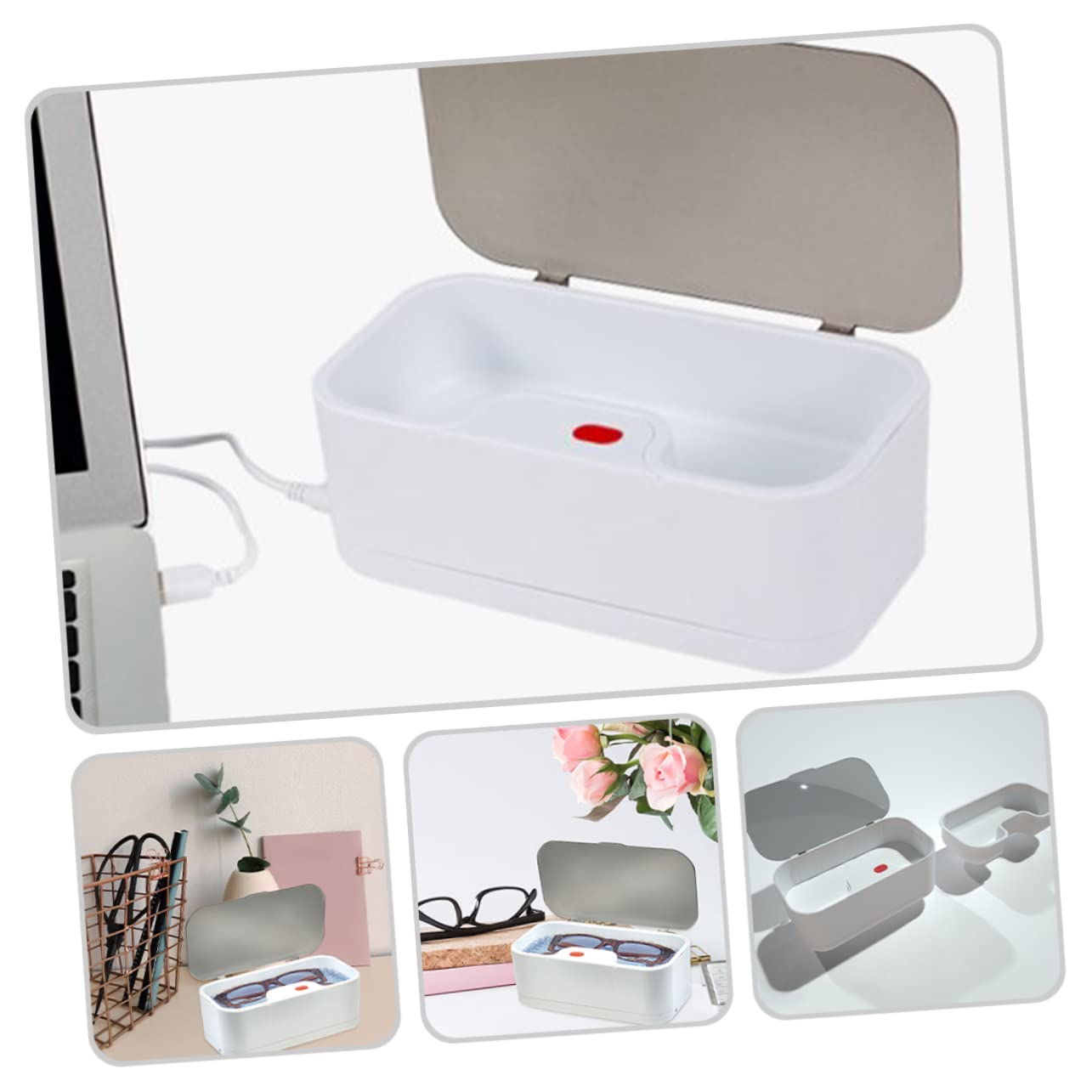 Portable Ultrasonic Jewelry and Watch Cleaner Multi-Functional Eyeglass Cleaning Device for Home and Shop Use Compact Design with High-Frequency Vibration for Deep Cleaning