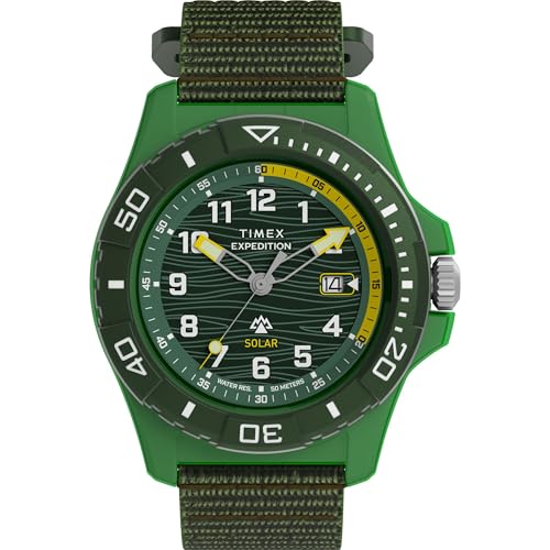 Timex �����Y Expedition Freedive Solar 46mm �r���v - �g���v���O���[��