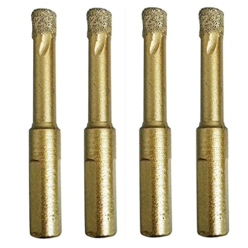 Juego de 4 brocas diamantadas para cerámica 8 mm 5/16 pulg miniatura 1