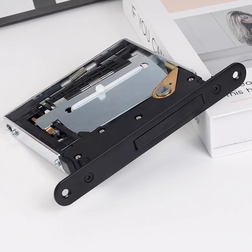 Invisible para cerradura de puerta silenciosa para puertas interiores de 40-48 mm, mecanismo de bloqueo oculto de aleación de zinc, color blanco y plateado