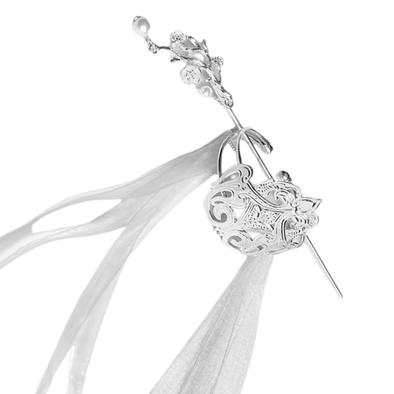 XuQiZZpp Delicate Alloy Ribbon Hair Crowns Headband Fashion Hairpins Chinese Retro Headpiece Accessory for Any Special Occasion