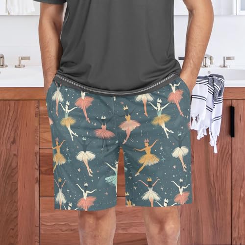 CHIFIGNO Calça de pijama masculina, calça de pijama masculina leve, shorts de treino com bolsos e co