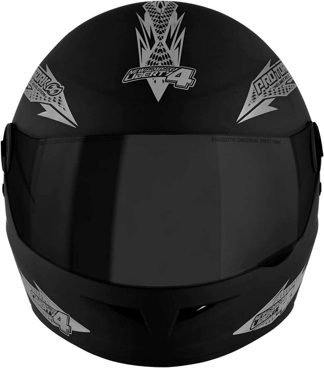 CAPACETE FECHADO PRO TORK NEW LIBERTY 4 SOLID PRETO FOSCO TAM. 60 VIS. FUMÊ