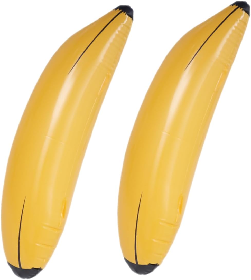 2pcs Inflatable Banana Playthings Fun Floating Fruit Decor for Pool Parties Birthdays Events Bright Banana Decorations for Fun