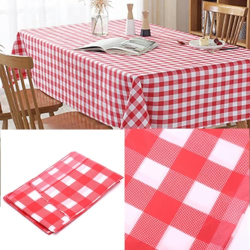 WAJIJD 1PC Checkered Tablecloth Polypropylene Fiber Tablecloth Wedding Party Outdoor Picnic BBQ Table Cover 180 * 180cm-default