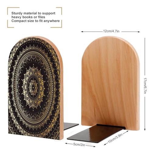 Sujetalibros resistente madera mandala regalo lectores 3