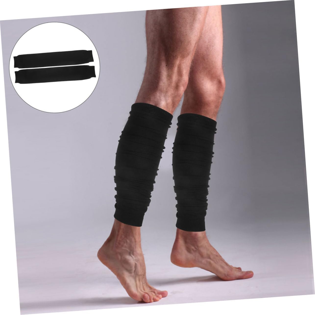 BESPORTBLE 2pcs Calf Compression Sleeves for Men and Women Breathable Mesh Support Non- Design Enhanced Performance for Running Soccer Football and Athletic