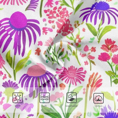 Girls Underwear Toddler 2t Cotton Panties Little Girl Fancy Briefs Underpants Purple Pink Wildflowers3