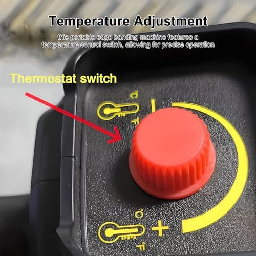Máquina de bandas de bordes, recortadora de carpintería con rodillos de silicona y control de temperatura ajustable para aplicación de adhesivo termofusible