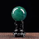 Adorno de bola de cristal verde natural, adecuado como regalo de inauguración de una casa o de apertura de negocios; Ideal para decorar la sala de estar, la entrada, el dormitorio o el estudio.,A,60mm