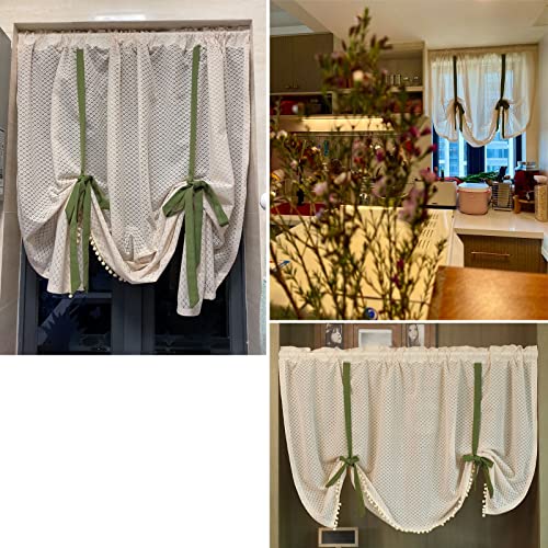 Cortinas romanas LUNEZY para ventanas de cocina y balcones con diseño de encaje 7