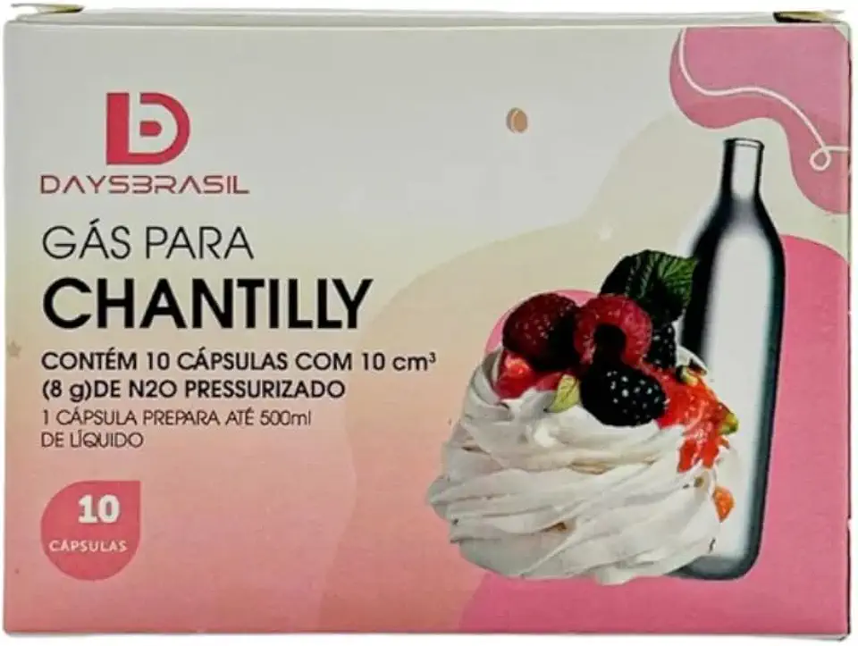 Cápsulas de Gás para Chantilly DaysBrasil para Sifão 10un