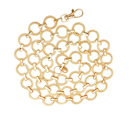 Women's Polished O- Ring All Over Links Metal Link Chain Waist Fashion Belt