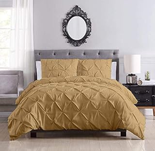 Kotton Culture Pinch Pleat Duvet Cover 100% Egyptian Cotton Zipper Closure Pintucked Soft Hypoallergenic 225 x 220 cm Duvet Cover (King, White)
