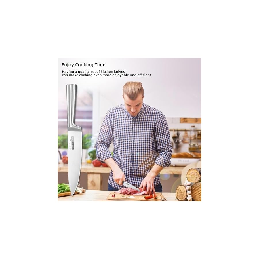 KOFERY-5-Piece-Kitchen-Knife-Set-Razor-Sharp-Stainless-Steel-Blades-with-Integrated-Ergonomic-Handle-Easy-Clean-Ideal-for-Culinary-Masters KOFERY 5-Piece Kitchen Knife Set - Razor-Sharp Stainless Steel Blades with Integrated Ergonomic Handle - Easy Clean & Ideal for Culinary Masters