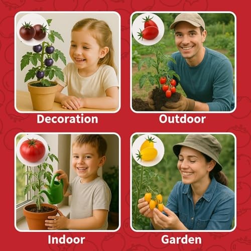 5 Tomato & Tomatillo Garden Seeds Variety Pack - Non-GMO Heirloom Tomato & Tomatillo Seeds with Planting Tools, All-in-One Growing Kit for Christmas Gift & Indoor Home Gardening - Thumbnail 7