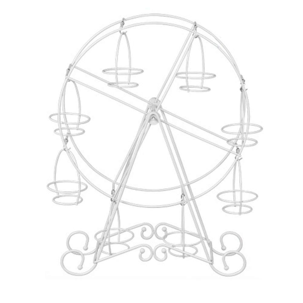 Cupcake Ruota panoramica 8 Cup Cake Display Stand Amaretto Muffin Dessert Vassoio da portata 360 Girevole per feste Compleanno Baby Shower Forniture di nozze