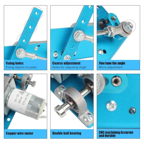 CNCTOPBAOS 12V DC24V Linear Actuator Reciprocating Motor 20-120 Degrees Adjustable,90 Times Per Minute 90RPM Speed Regulator,DIY Automatic Wobbler Machine Rocking Motor Swing Angle 20 to 120-Degree by CNCTOPBAOS - Image 5