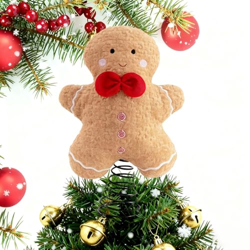 Weihnachtsbaumspitze Lebkuchenmann Christbaumspitze Stern 31 * 20cm...